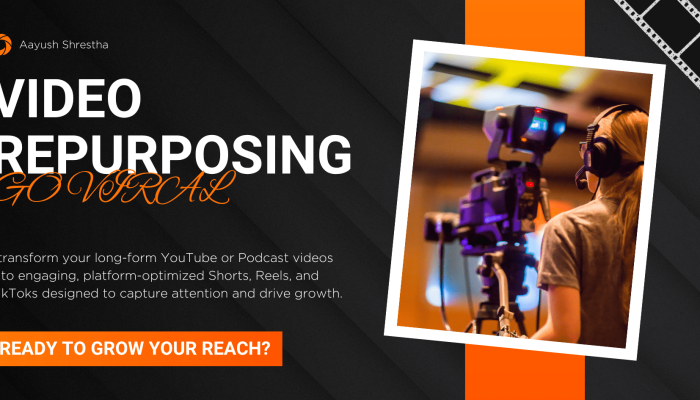 Black And Orange Modern Video Production Agency Banner