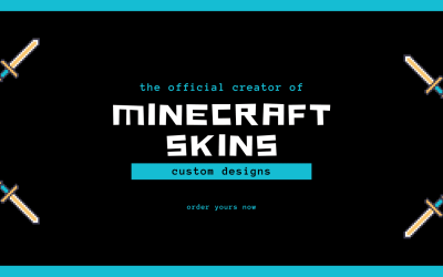 Black Blue Minecraft General Twitch Banner
