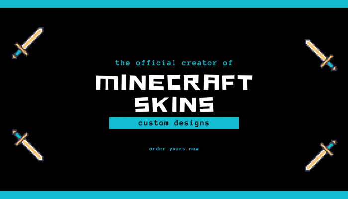 Black Blue Minecraft General Twitch Banner