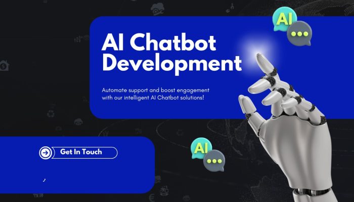 Black Light Blue Modern AI Chatbot Development Facebook Post (1280 x 768 px)