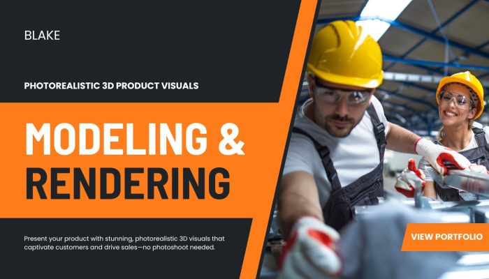 Black Orange Modern Industrial Factory Presentation