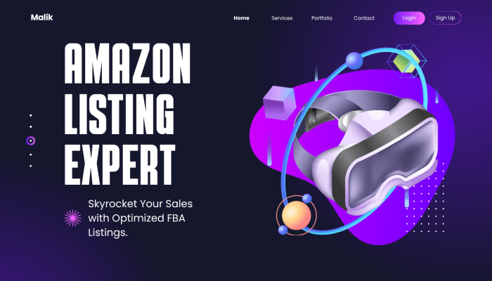 Black & Purple Gradient 3D Virtual Reality Desktop Prototype
