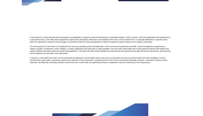 Black White Clean Simple Professional Resume Cover Letter (1280 x 768 px)