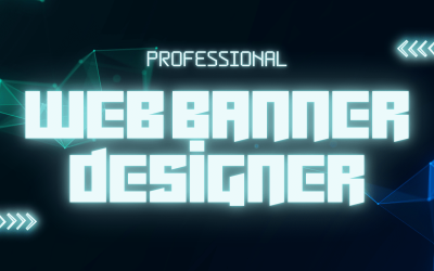 Black and Blue Neon Cyber Monday Banner