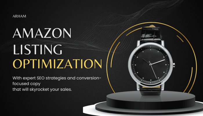 Black and Gold Elegant Watch Amazon Product Description
