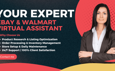 Black and Pink Modern Virtual Assistant Facebook Cover