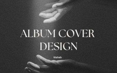 Black and White Minimalist Modern Typographic Music Album Cover
