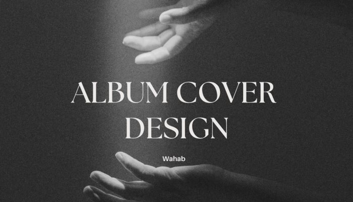 Black and White Minimalist Modern Typographic Music Album Cover