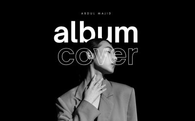 Black and White Simple Clean Dark Photocentric Music Album Cover Instagram Post