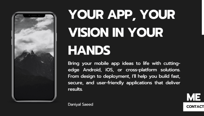 Black and White Typographic and Modern Phone Brand Facebook Ad