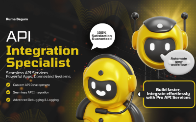 Black and Yellow Modern AI Chatbot Integration Services Twitter Post
