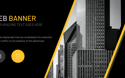 Black and Yellow Modern Web Banner