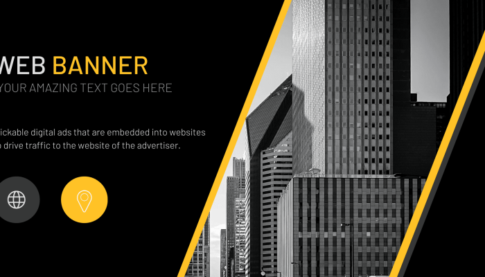 Black and Yellow Modern Web Banner