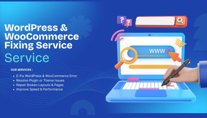 Blue And White Modern Website Development Service Facebook Ad (1280 x 768 px)