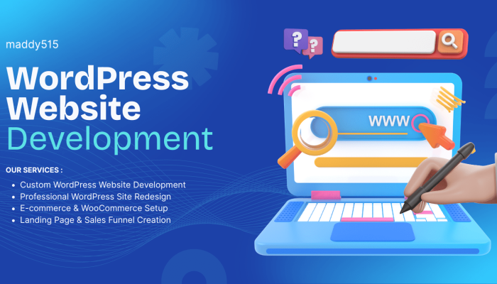 Blue And White Modern Website Development Service Facebook Ad (2)