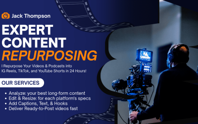 Blue Black Modern Video Production Agency Facebook Cover