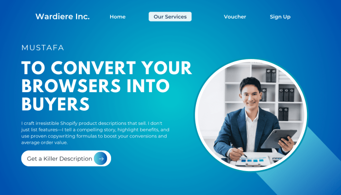Blue Gradient Modern Simple Website UI Prototype