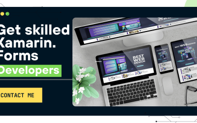 Blue Green and White Centric Website Development Banner
