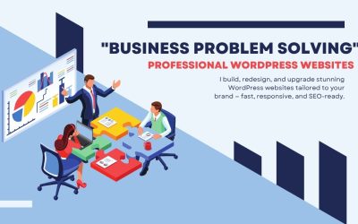 Blue Illustration Business Problem Solving Blog Banner (1280 x 768 px)