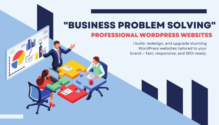Blue Illustration Business Problem Solving Blog Banner (1280 x 768 px)