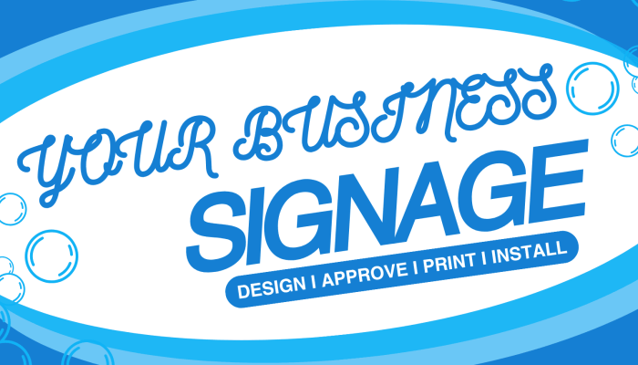 Blue Illustrative Laundry Shop Signage Banner