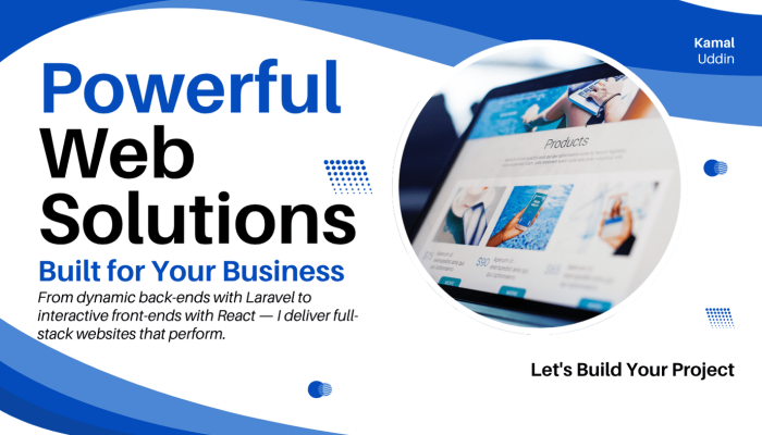 Blue Modern Custom Web Design Twitter Ad