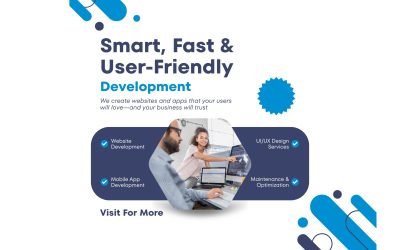 Blue Modern Web and App Development Services Instagram Feed Ad (1280 x 768 px)