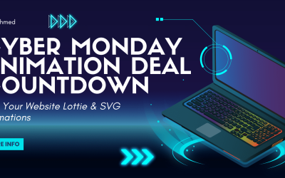 Blue Neon Cyber Monday Sale Banner Landscape
