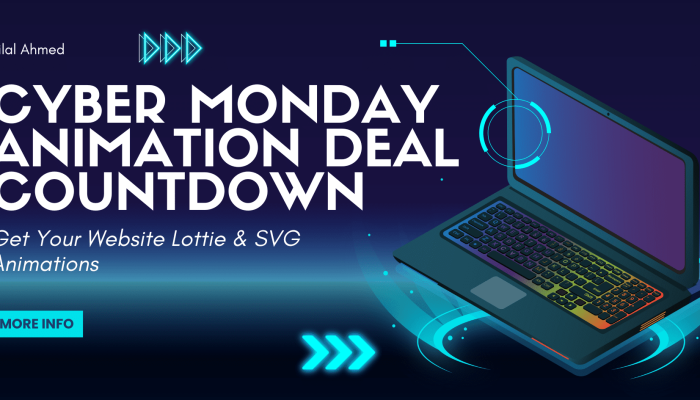 Blue Neon Cyber Monday Sale Banner Landscape
