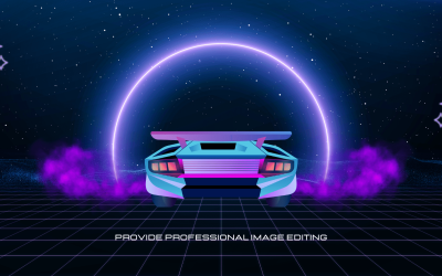 Blue Neon Modern Gaming Banner Landscape