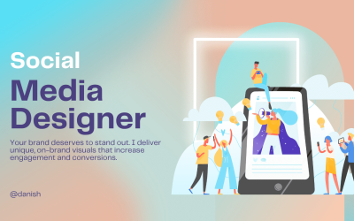 Blue Orange Modern Digital Marketing Blog Banner