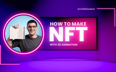 Blue Purple Neon Thumbnail NFT Designer YouTube Channel Art