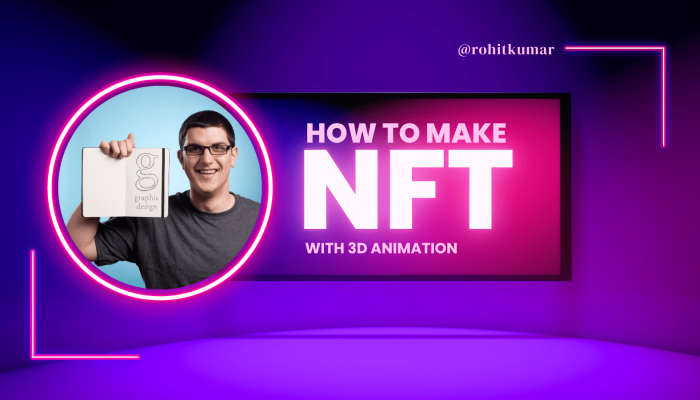 Blue Purple Neon Thumbnail NFT Designer YouTube Channel Art