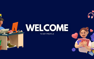 Blue White 3D Modern Discord Profile Banner