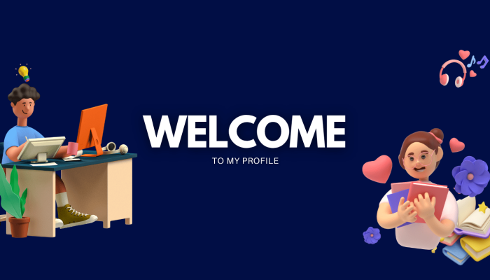 Blue White 3D Modern Discord Profile Banner
