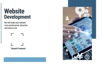 Blue White Professional Website Development Instagram Post (1280 x 768 px)