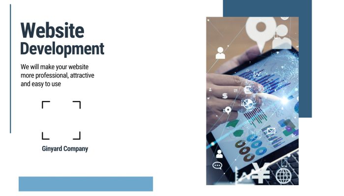 Blue White Professional Website Development Instagram Post (1280 x 768 px)