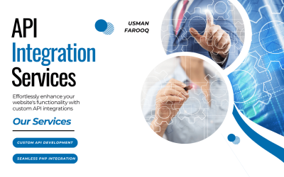 Blue and White Modern Data Integration Services Poster
