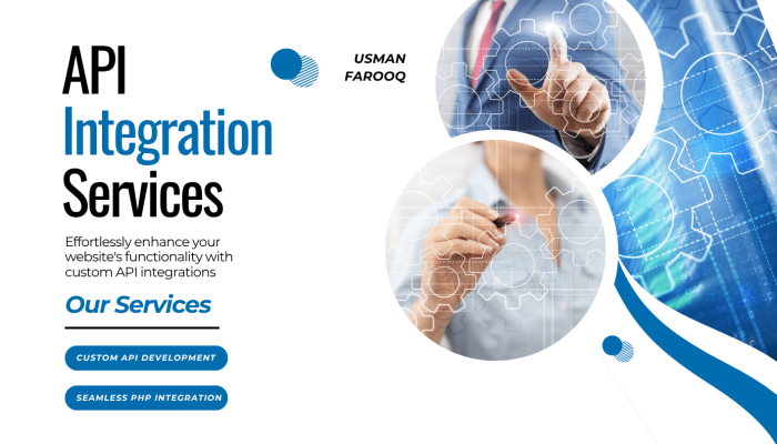 Blue and White Modern Data Integration Services Poster