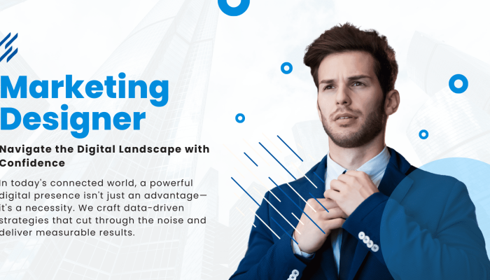 Blue and White Modern Digital Marketing Banner Template