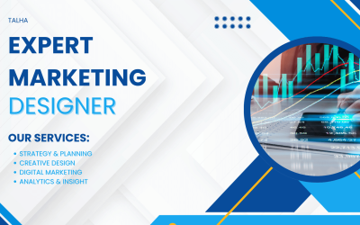 Blue and White Modern Digital Marketing Training Banner