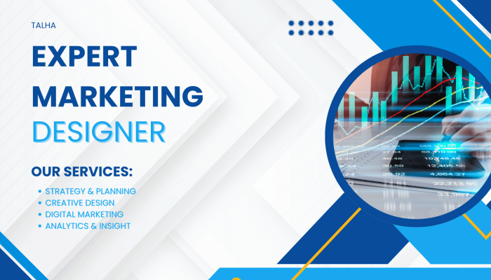 Blue and White Modern Digital Marketing Training Banner