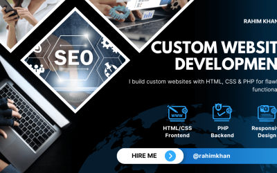 Blue and White Modern Website Development Service Facebook Ad