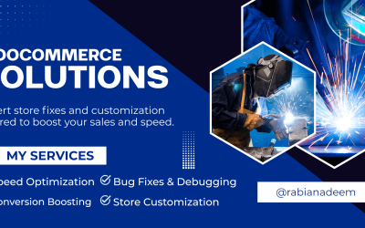 Blue and White Modern Welding Services Banner