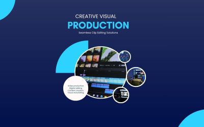 Blue and White Simple Video Editing Service Promotion Instagram Post (1280 x 768 px)
