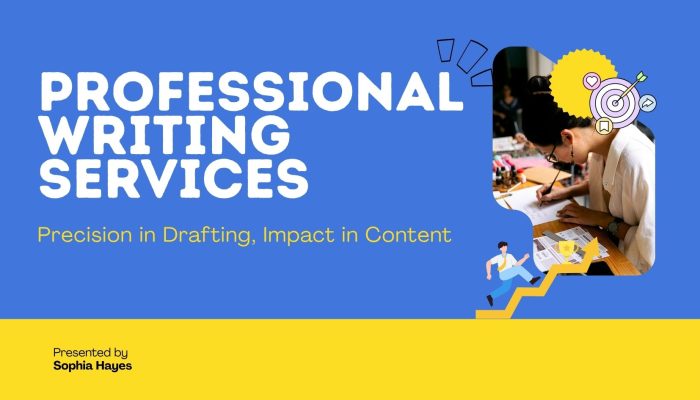 Blue and Yellow Geometric Creative Writing Workshop Presentation