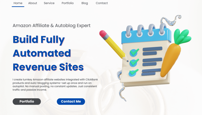 Blue and Yellow Modern Graphic Design Landing Page Desktop Mockup