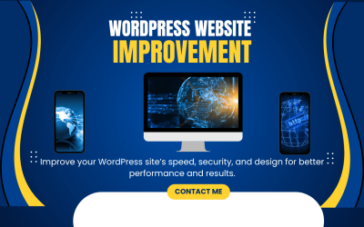 Blue and Yellow Modern Website Development Instagram Post (1280 x 768 px)