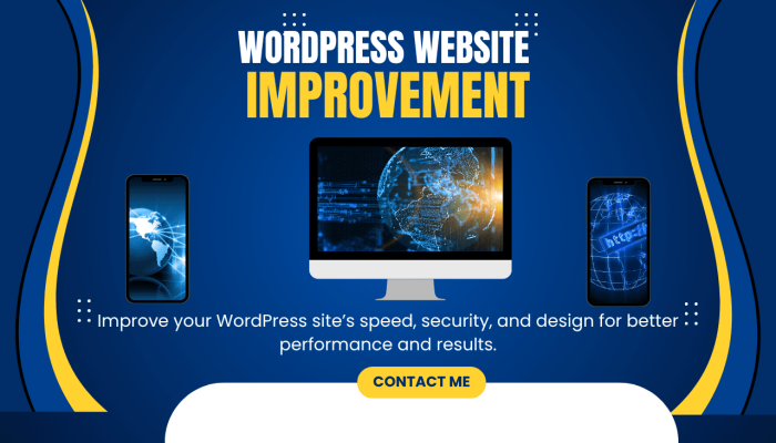 Blue and Yellow Modern Website Development Instagram Post (1280 x 768 px)