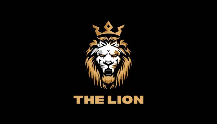 Brown Abstract The Lion Free Logo (1280 x 768 px)